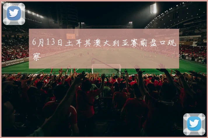 6月13日土耳其澳大利亚赛前盘口观察